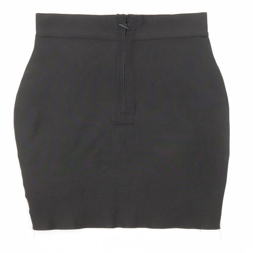 I SAW IT FIRST Womens Black Polyester Bandage Skirt Size 10 Zip