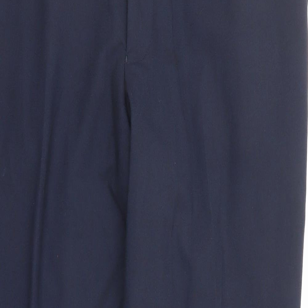 Ventura Mens Blue Polyester Dress Pants Trousers Size 36 in Slim Zip