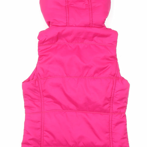 New Look Womens Pink Gilet Jacket Size 6 Zip