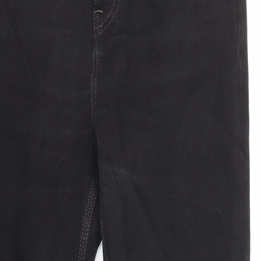 Marks and Spencer Womens Black Cotton Skinny Jeans Size 12 L27 in Regular Zip