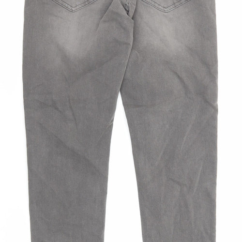 Maniere De Voir Womens Grey Cotton Skinny Jeans Size 10 L30 in Regular Zip