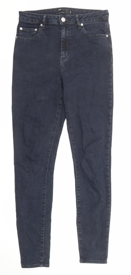 ASOS Womens Blue Cotton Skinny Jeans Size 28 in L32 in Regular Zip
