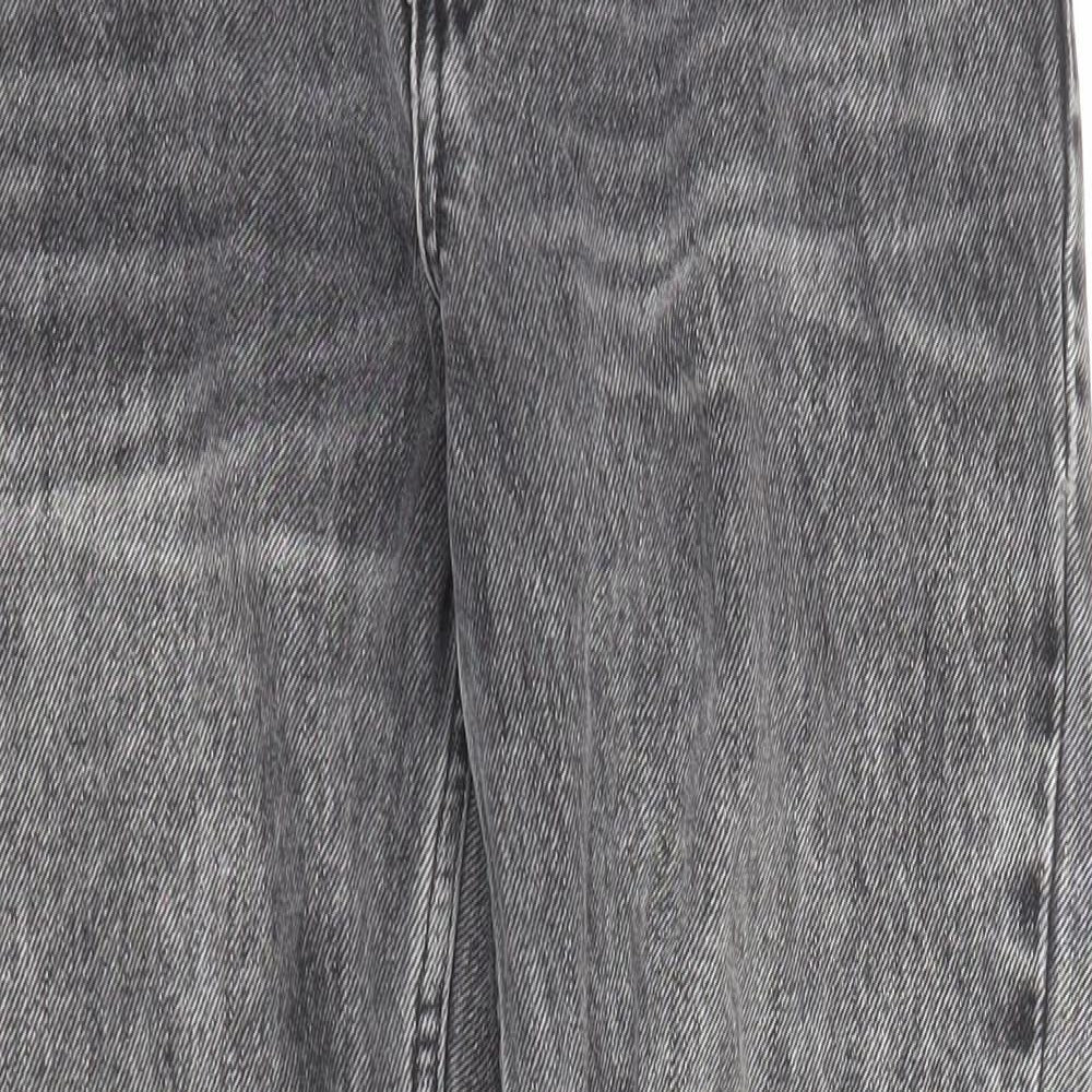Topshop Womens Grey Cotton Mom Jeans Size 25 in L30 in Regular Zip