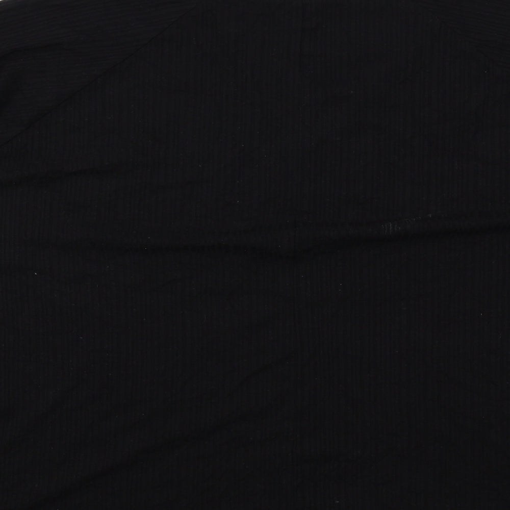 ASOS Womens Black Viscose Basic T-Shirt Size 18 V-Neck