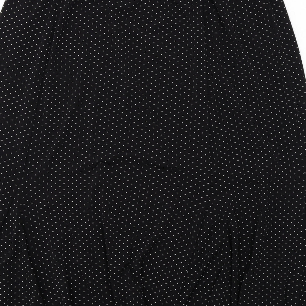 Sonic Womens Black Polka Dot Polyester Swing Skirt Size 20