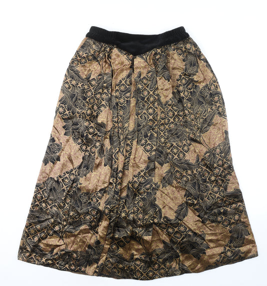 Basler Womens Multicoloured Geometric Viscose A-Line Skirt Size 10 Zip
