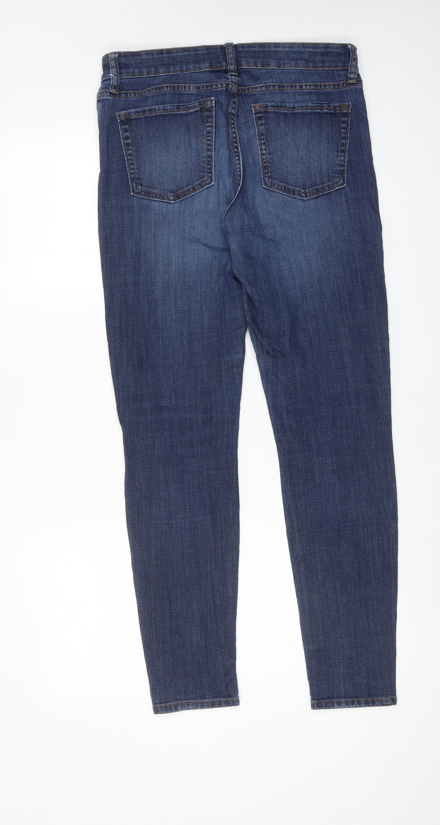 Gap Womens Blue Cotton Skinny Jeans Size 12 Regular Zip