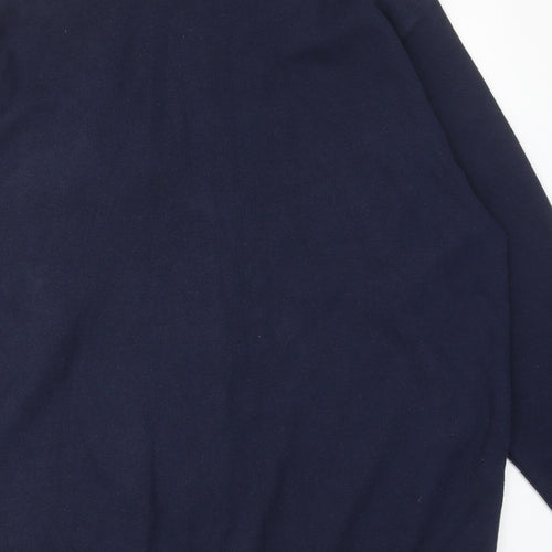 St.Bernard Mens Blue Polyester Full Zip Sweatshirt Size M