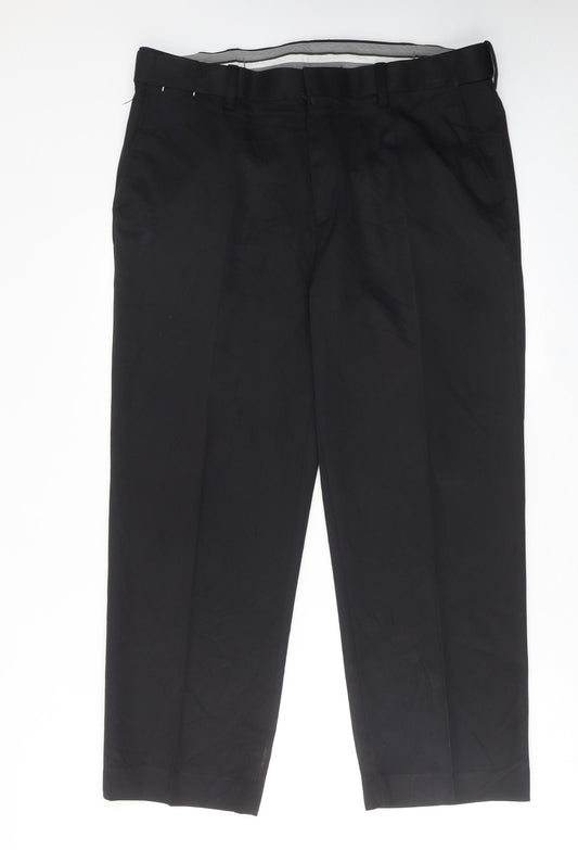 Ping Mens Black Polyester Dress Pants Trousers Size 36 in L29 in Regular Zip