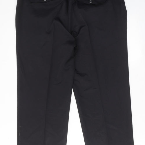 Ping Mens Black Polyester Dress Pants Trousers Size 36 in L29 in Regular Zip