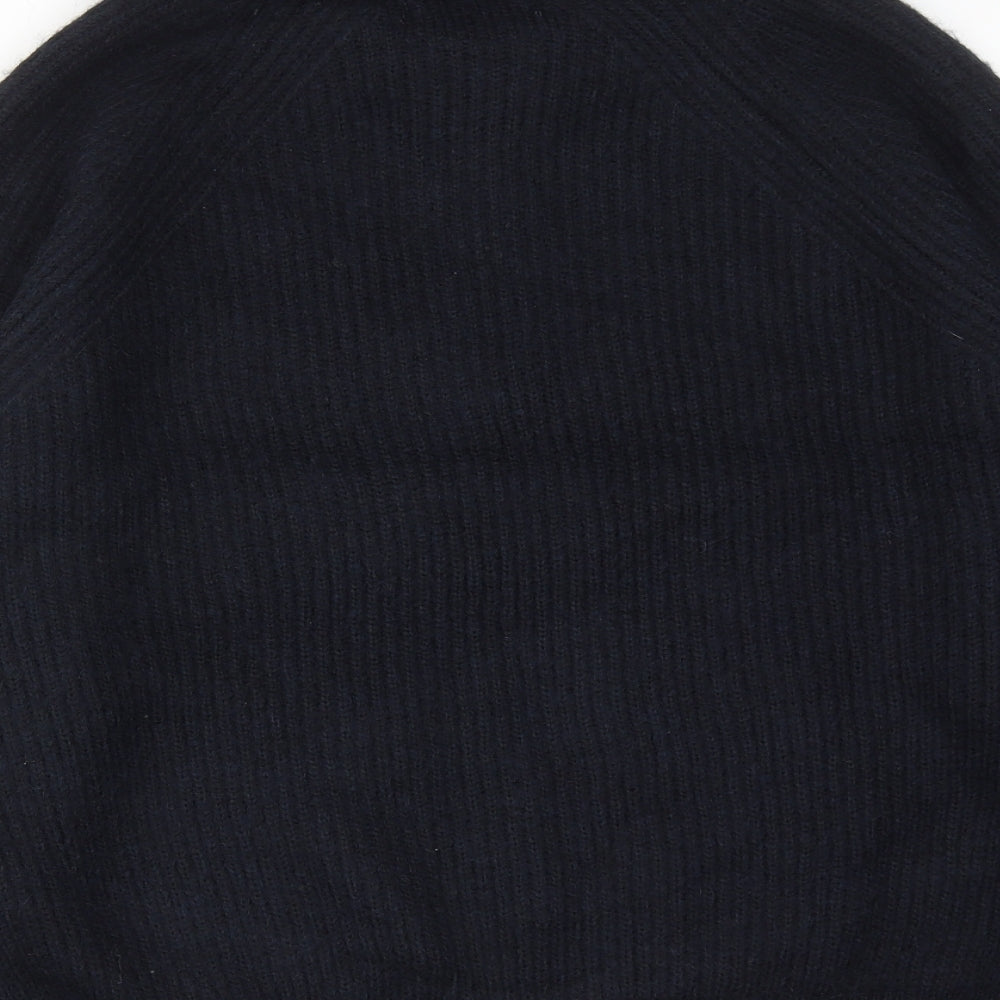 Marks and Spencer Mens Blue Collared Acrylic Pullover Jumper Size L Long Sleeve