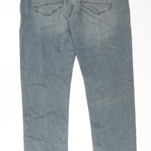 Mavi Jeans Mens Blue Cotton Straight Jeans Size 34 in L30 in Slim Zip