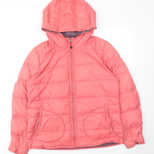 Fat Face Womens Pink Puffer Jacket Jacket Size 16 Zip
