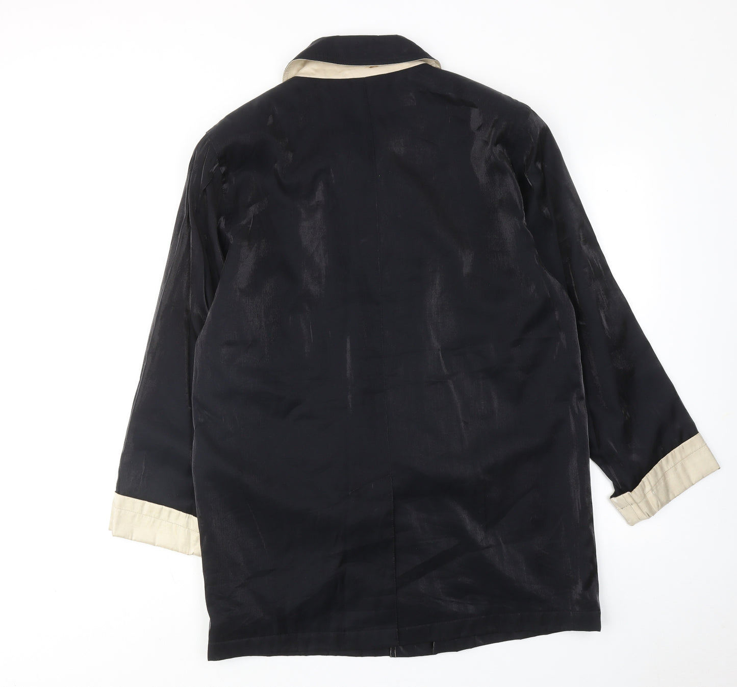 Astraka Womens Black Overcoat Coat Size S Zip