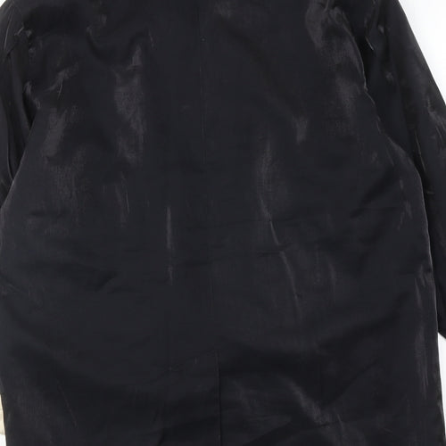 Astraka Womens Black Overcoat Coat Size S Zip