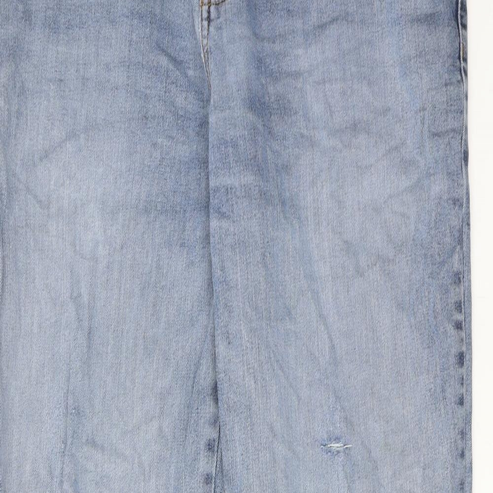 TU Mens Blue Cotton Straight Jeans Size 32 in L32 in Regular Zip