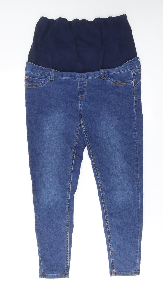 Love Leggings Womens Blue Cotton Skinny Jeans Size 14 L25 in Regular
