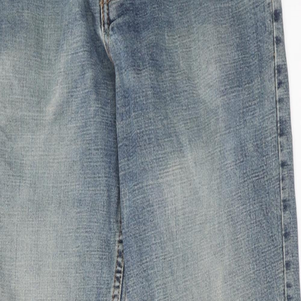 NEXT Mens Blue Cotton Straight Jeans Size 30 in L31 in Regular Button