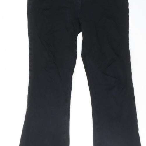 Precis Womens Black Cotton Bootcut Jeans Size 10 L28 in Regular Zip
