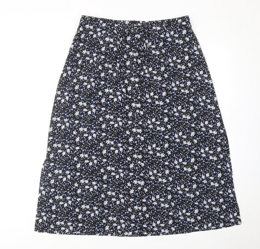 Jumper Womens Blue Floral Polyester A-Line Skirt Size 16