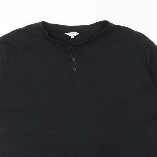 Cotton Traders Mens Black Cotton T-Shirt Size XL Round Neck