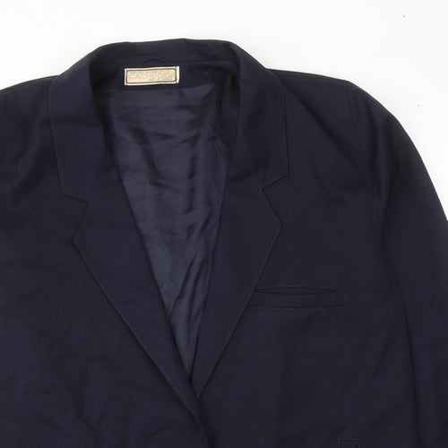 Cache D'op Womens Blue Jacket Blazer Size 16 Button