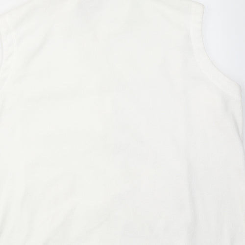 Cotton Traders Womens White Gilet Jacket Size 22 Zip
