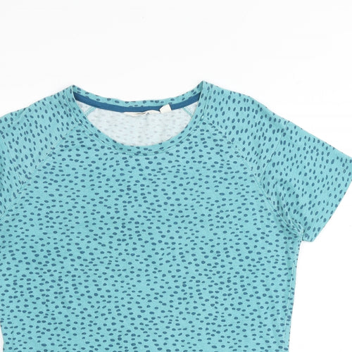 Trespass Womens Green Geometric Cotton Basic T-Shirt Size M Round Neck