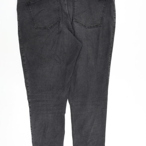 JUNAROSE Womens Grey Cotton Skinny Jeans Size 20 L30 in Regular Zip