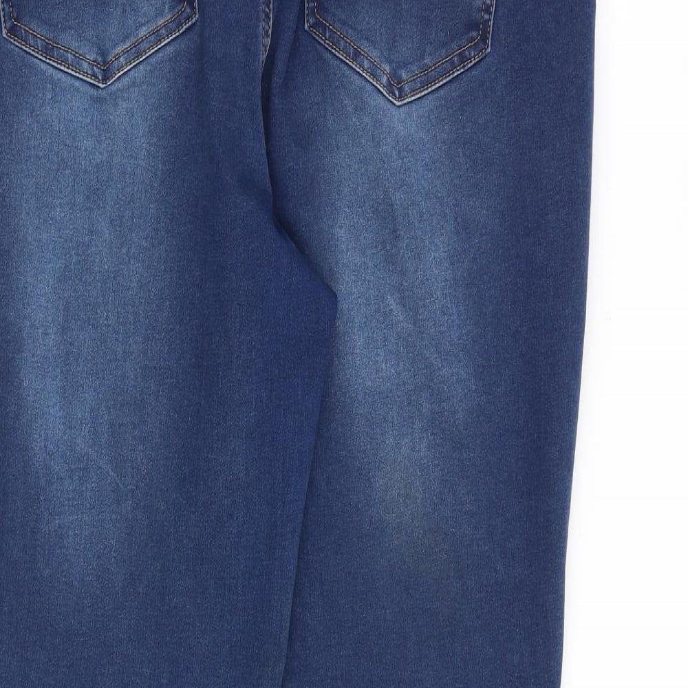 Nutmeg Womens Blue Cotton Skinny Jeans Size 20 L31 in Regular Zip