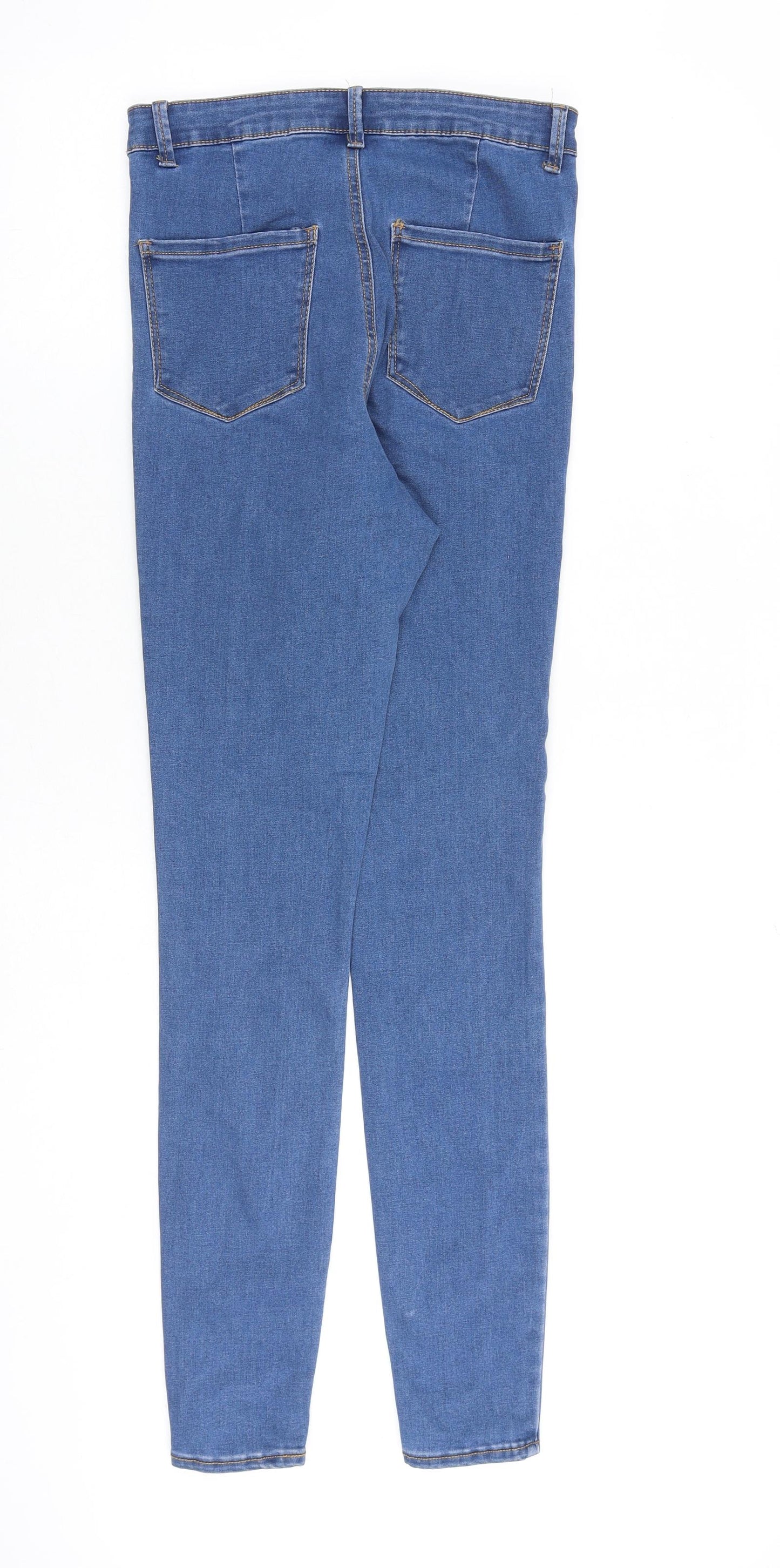 Denim & Co. Womens Blue Cotton Skinny Jeans Size 12 L31 in Regular Zip