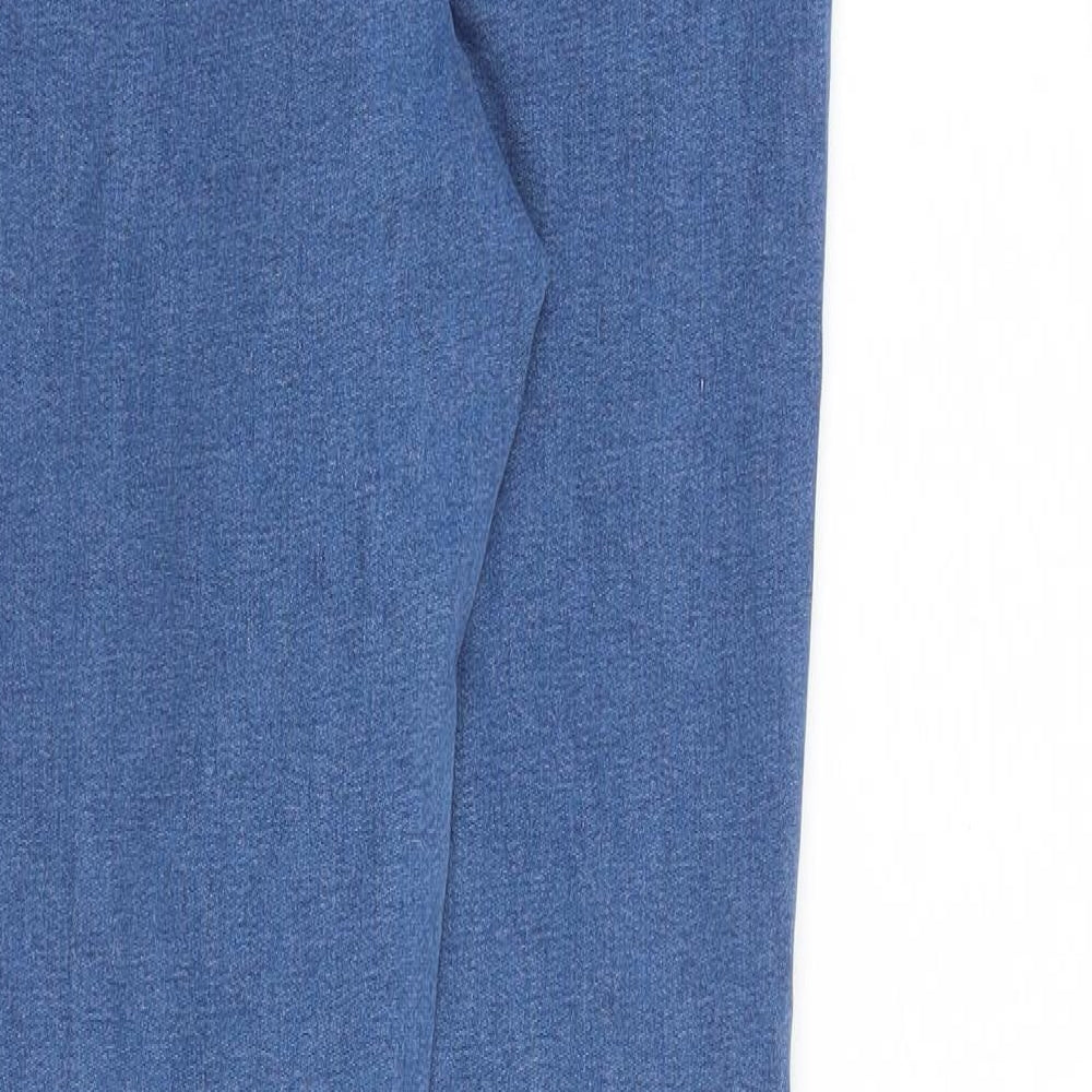 Denim & Co. Womens Blue Cotton Skinny Jeans Size 12 L31 in Regular Zip
