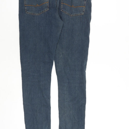 ASOS Mens Blue Cotton Skinny Jeans Size 32 in L32 in Regular Zip