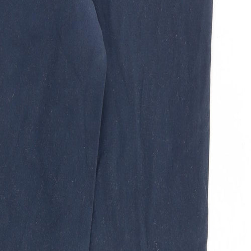 Topman Mens Blue Cotton Chino Trousers Size 34 in L34 in Regular Button