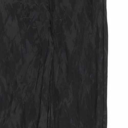 & Other Stories Womens Black Polyester Trousers Size 6 L33 in Regular Zip