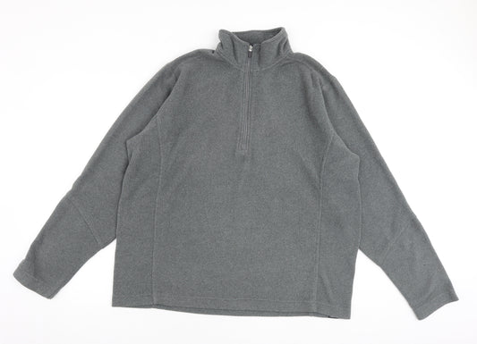 Lands' End Mens Grey Polyester Pullover Sweatshirt Size L