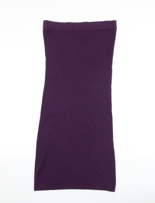 Kaleidoscope Womens Purple Cotton Maxi Skirt Size 12 - Ribbed