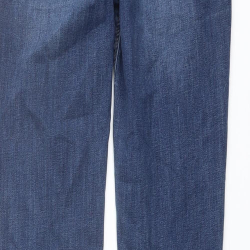 Oasis Womens Blue Cotton Skinny Jeans Size 10 L29 in Regular Button