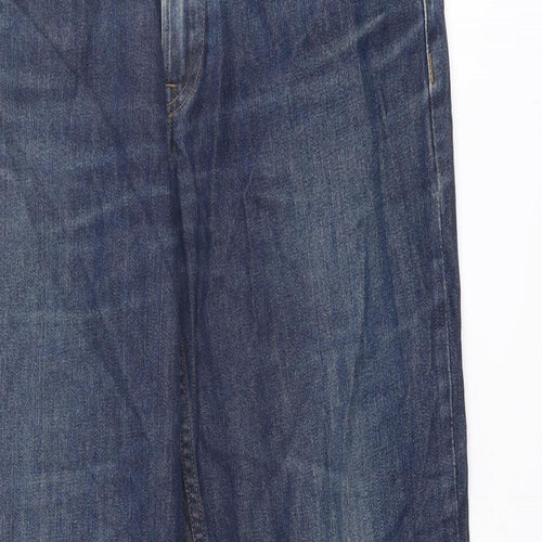 Timberland Mens Blue Cotton Straight Jeans Size 34 in L29 in Regular Button