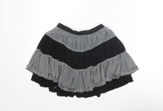 molo Girls Grey Colourblock Polyester Skater Skirt Size 9-10 Years Regular Pull On