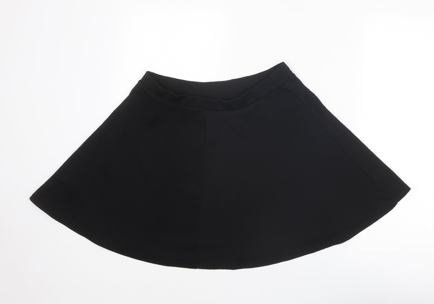 Dorothy Perkins Womens Black Polyester Swing Skirt Size 16