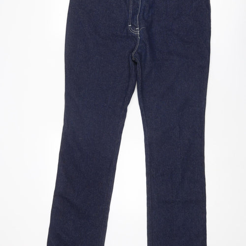 De Ville Mens Blue Cotton Straight Jeans Size 34 in L34 in Regular Zip