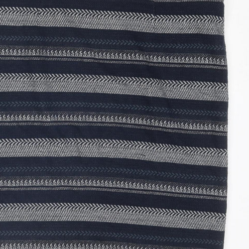 White Stuff Womens Blue Striped Cotton Straight & Pencil Skirt Size 16