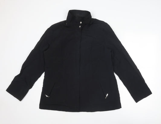 Marks and Spencer Womens Black Jacket Size 16 Zip