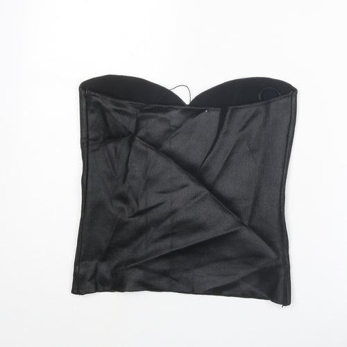 Zara Womens Black Viscose Basic Tank Size XL Sweetheart