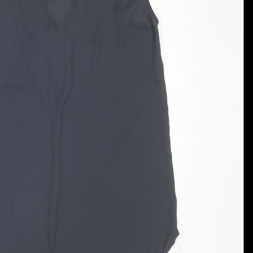 H&M Womens Grey Polyester Basic Tank Size 10 V-Neck