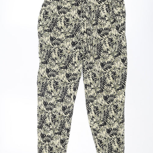 Dorothy Perkins Womens Multicoloured Geometric Viscose Jogger Trousers Size 6 L29 in Regular Drawstring