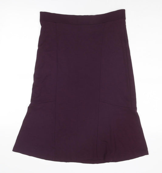 Bonmarché Womens Purple Polyester A-Line Skirt Size 12