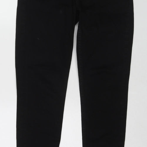 Zara Womens Black Cotton Skinny Jeans Size 12 Regular Zip