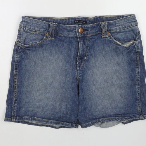 Gap Womens Blue Cotton Boyfriend Shorts Size 10 L5 in Regular Zip